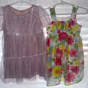 Cat & Jack Lavender and Floral Kids Dress Duo